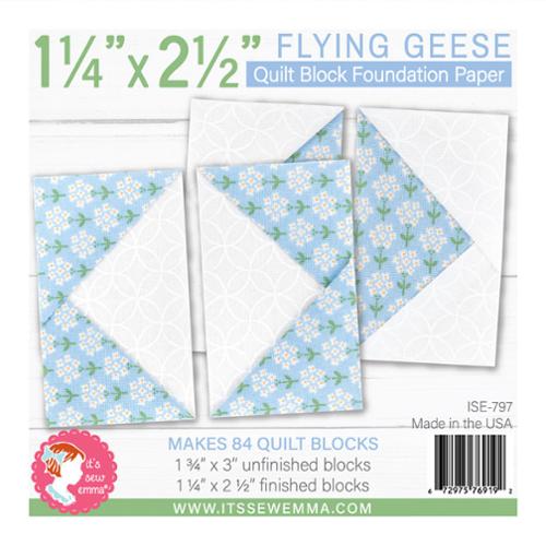 1.25" x 2.5" Flying Geese Foundation Paper Tablet