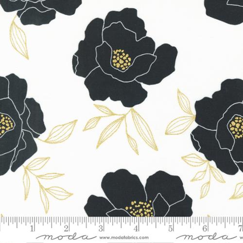 Gilded: Bold Blossoms in Black Metallic