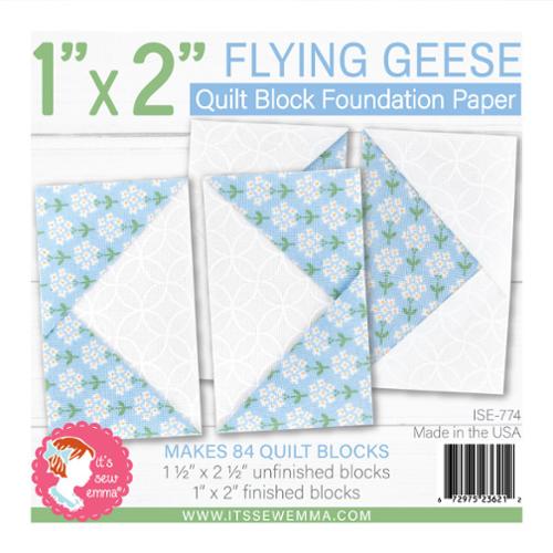 1" x 2" Flying Geese Foundation Paper Tablet