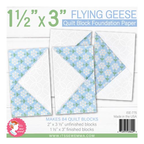 1.5" x 3" Flying Geese Foundation Paper Tablet