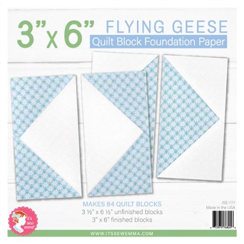 3" x 6" Flying Geese Foundation Paper Tablet