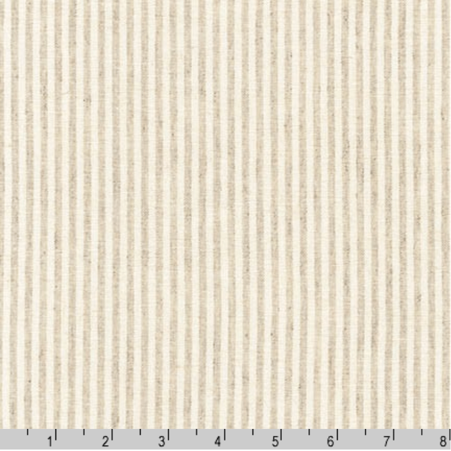 Essex Yarn Dyed: Thin Stripe in Natural Essex Yarn Dyed: Thin Stripe in Natural