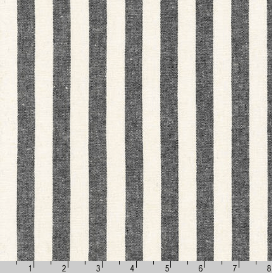 Essex Yarn Dyed: Thick Stripe in Black Essex Yarn Dyed: Thick Stripe in Black