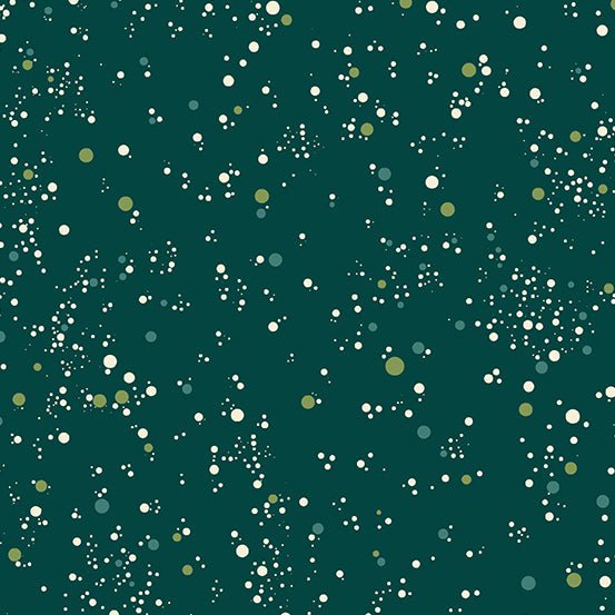 Natale: Snowfall Dots in Verde Acqua