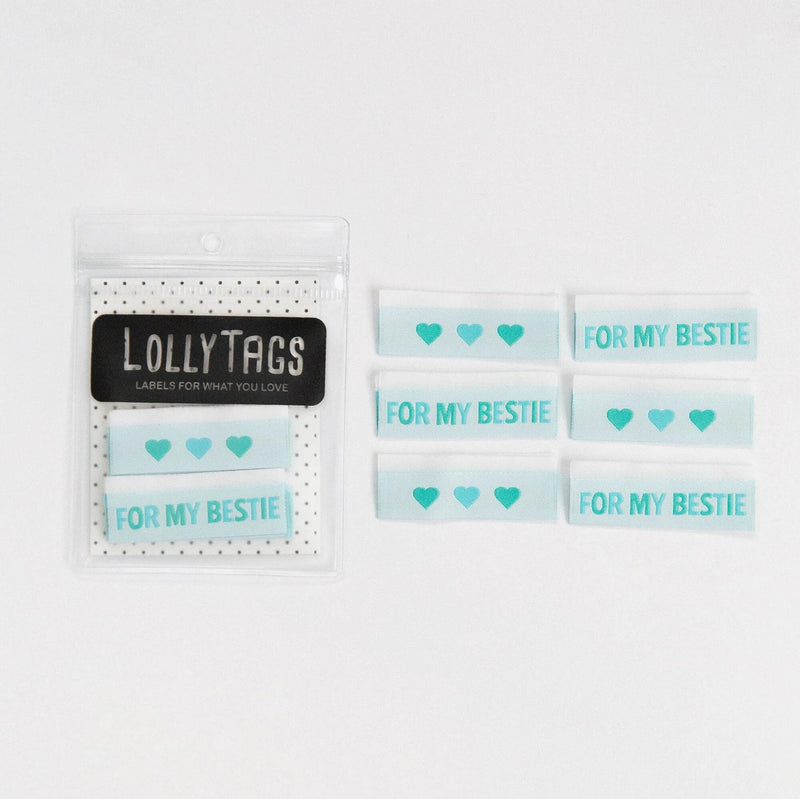 Lolly Tags: For My Bestie in Aqua
