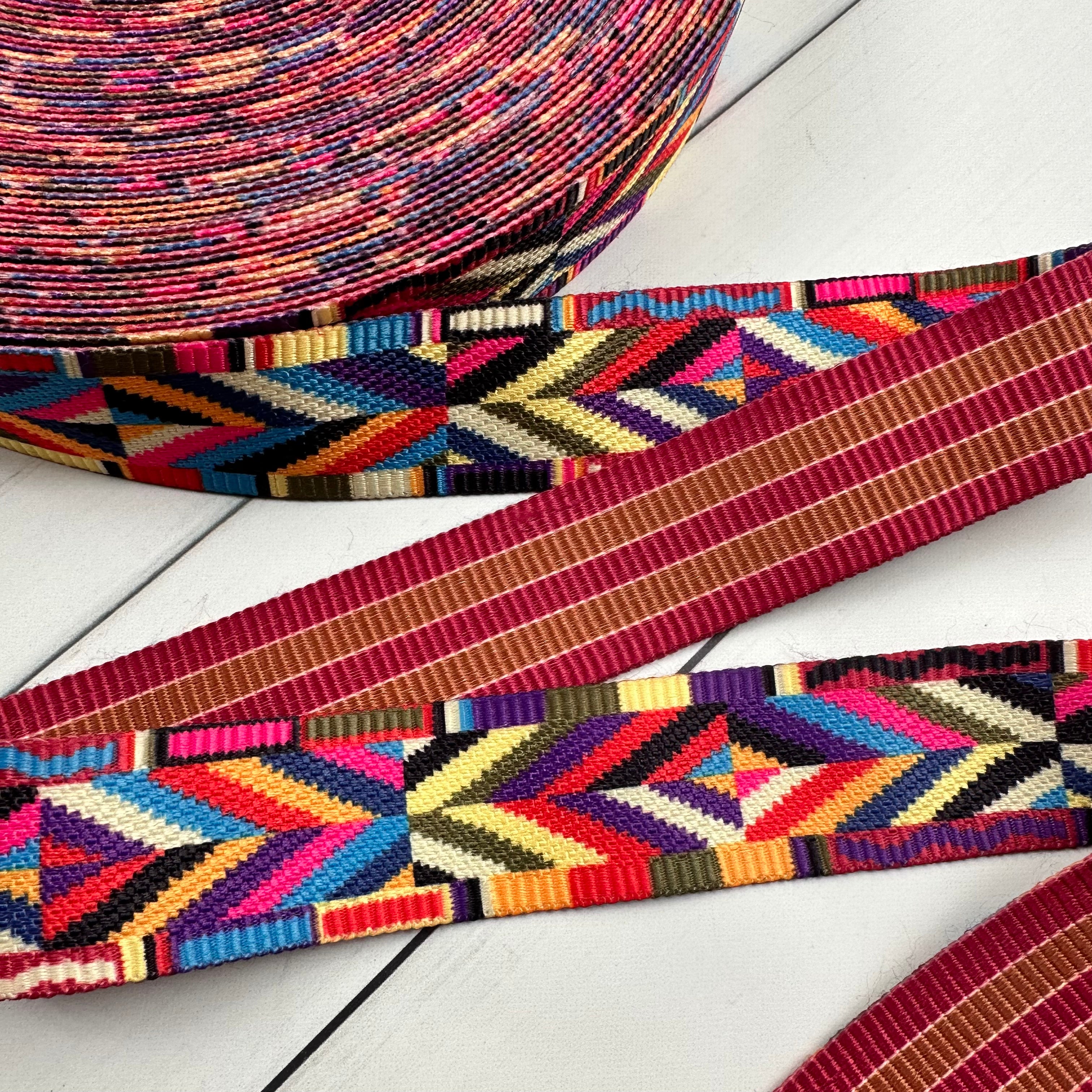 5/10Meters Colored Stripe Webbing Tapes 20-50mm Backpack Decor Ribbon Band  Bag Strap Belt Garment Tape DIY Sewing Accessories