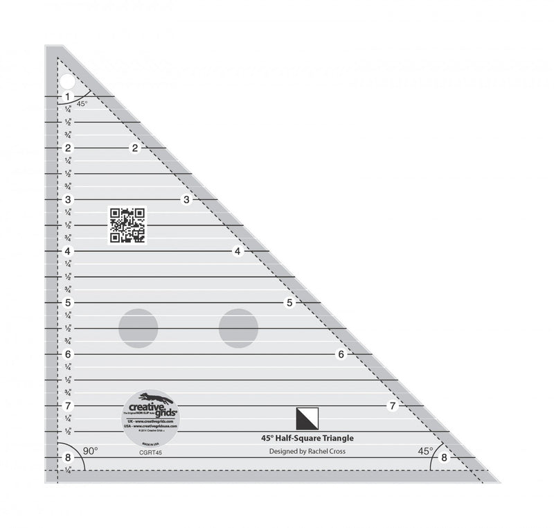 45 Degree Half-Square Triangle Ruler 8-1/2in