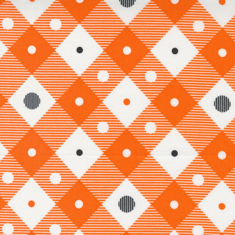 Too Cute To Spook: Plaid in White and Orange