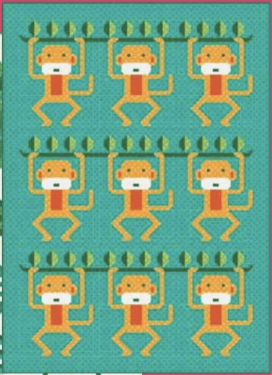 Funny Monkey Quilt Pattern