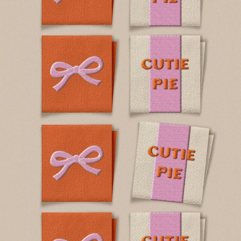 Matchy Matchy: Cutie Pie Bow Square Garment Labels