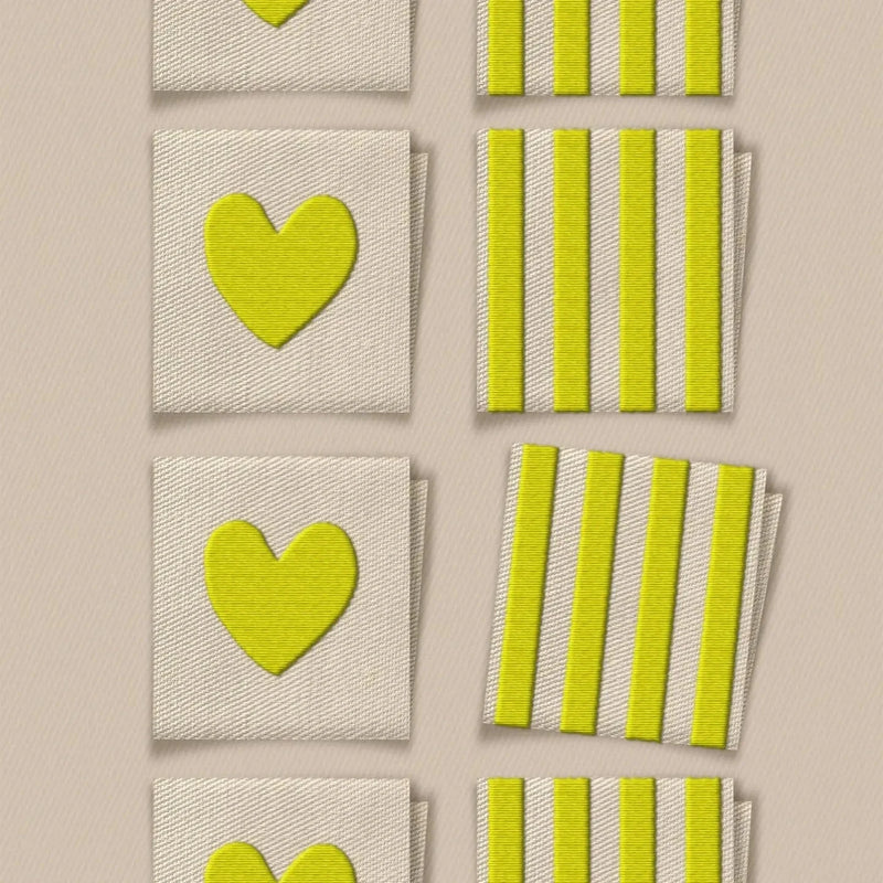 Matchy Matchy: Citron Heart and Square Garment Labels
