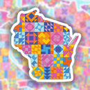 Wisconsin Quilt State Sticker - Stitch Supply Co. 