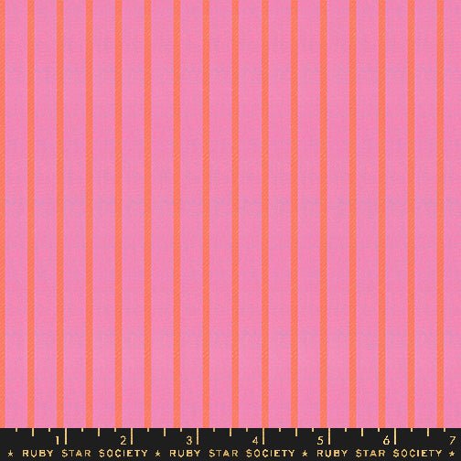 Warp & Weft Lucky: Apron Stripe in Bright Pink