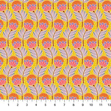 Shooting Star: Bouncy Blooms in Saffron