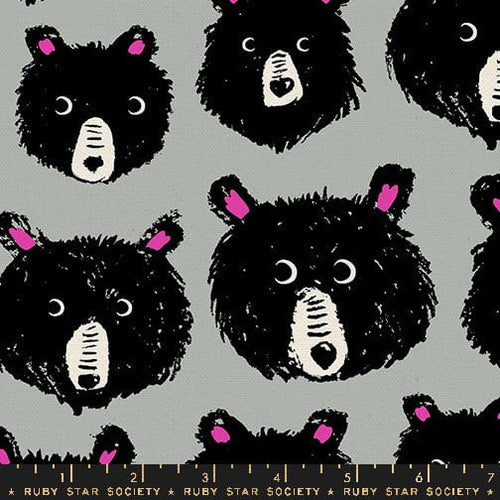 Teddy and The Bears Linen Canvas in Steel Teddy and The Bears Linen Canvas in Steel
