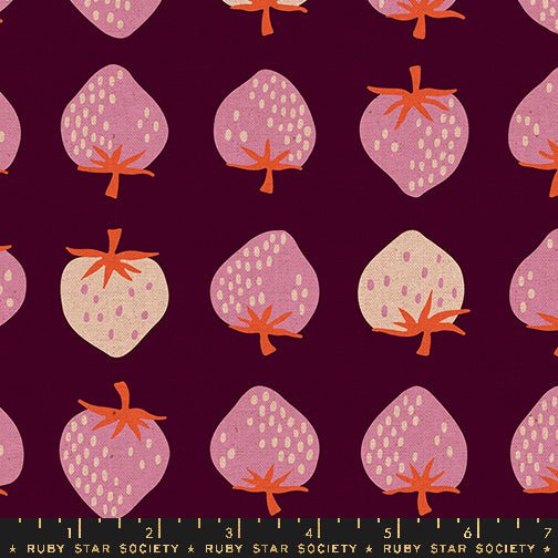 CANVAS: Strawberry in Deep Plum