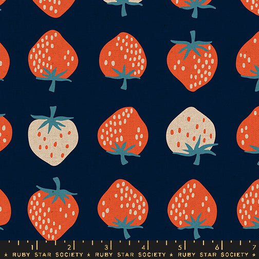CANVAS: Strawberry in Navy