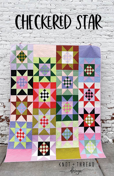 Checkered Star Quilt Pattern & Kit