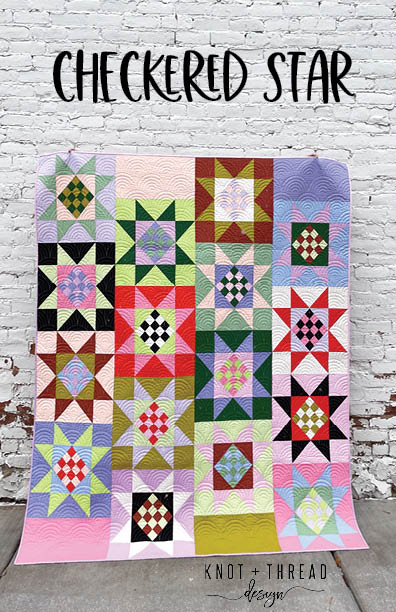 Checkered Star Quilt Pattern
