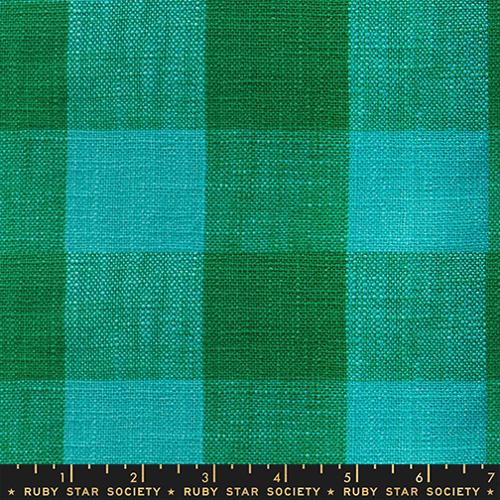 Sunshine Toweling: Checker in Turquoise