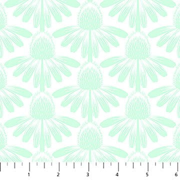 Indelible Soft: Coneflower in Mint