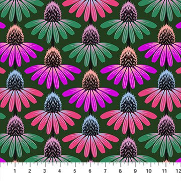 Perennial Border: Echinacea Rhythm in Forest