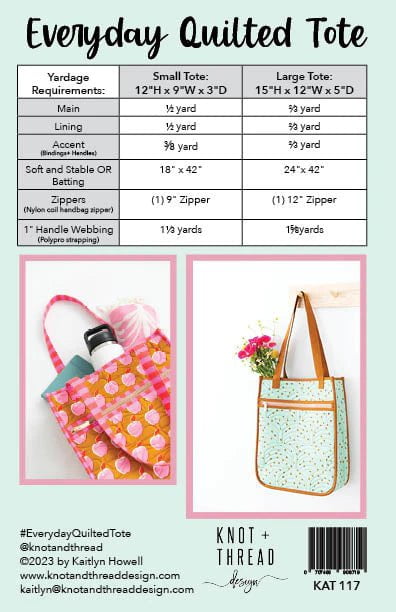 Everyday Quilted Tote Pattern