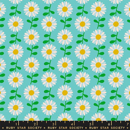 Flowerland: Field Of Flowers in Turquoise