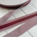 Fine Stripe Webbing in Cranberry