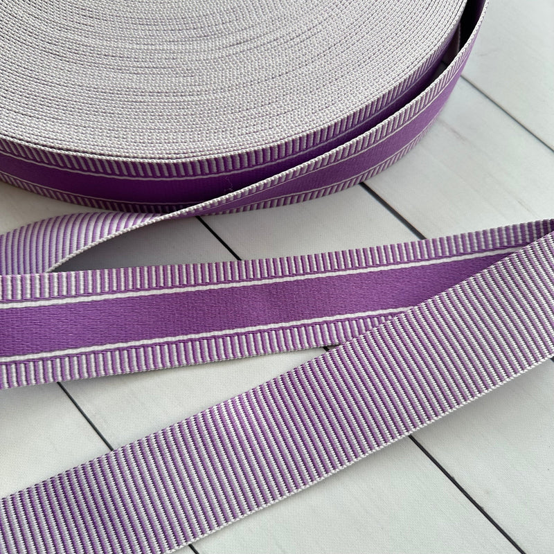 Fine Stripe Webbing in Lilac
