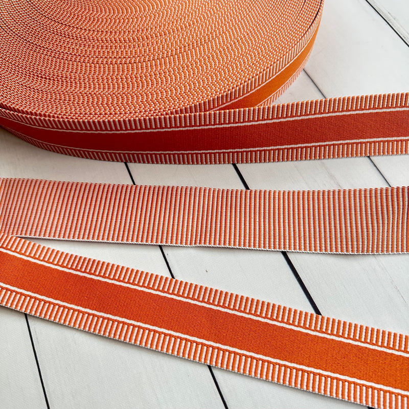 Fine Stripe Webbing in Orange