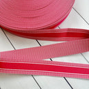 Fine Stripe Webbing in in Bubblegum