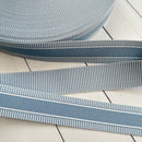Fine Stripe Webbing in in Gray Blue