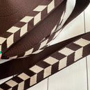 Braid Webbing: Brown and Off White