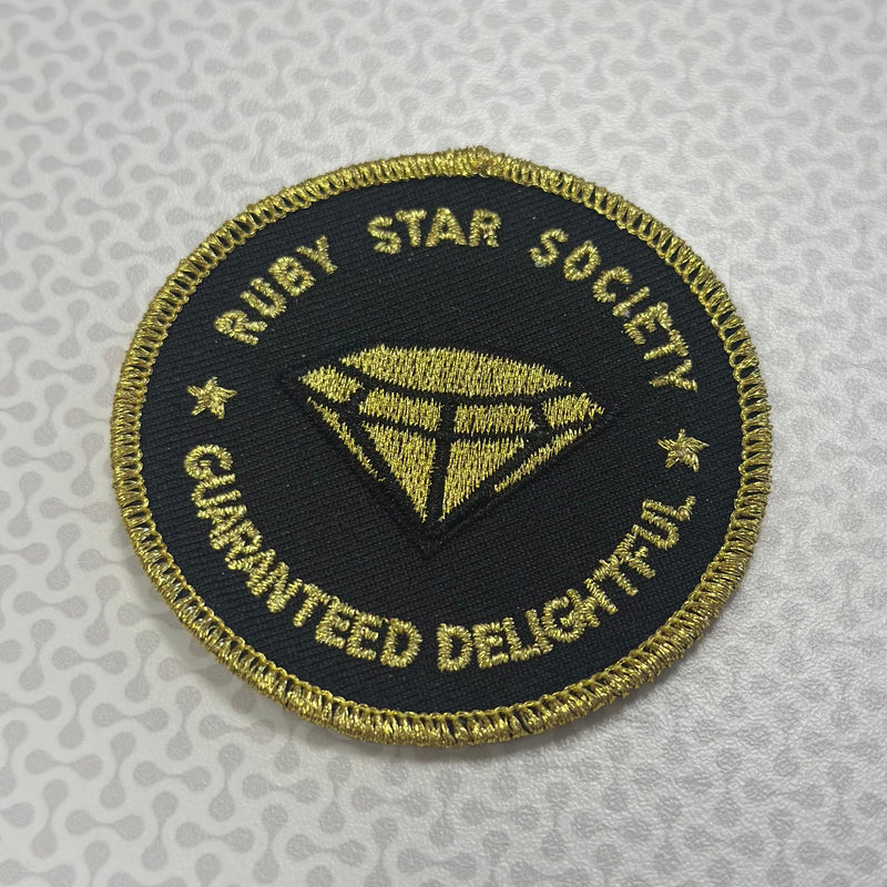Ruby Star Iron on Patch