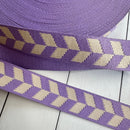 Braid Webbing: Lavender and Off White