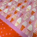 Pillowcase Kit: Ice Cream Cones in Pink