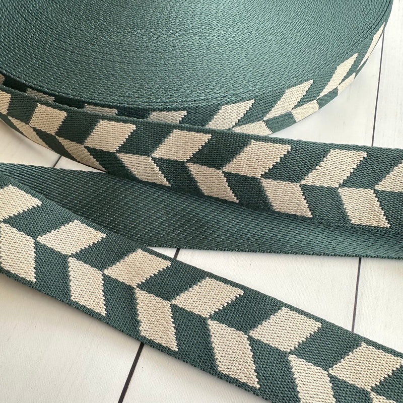Braid Webbing: Pond and Off White