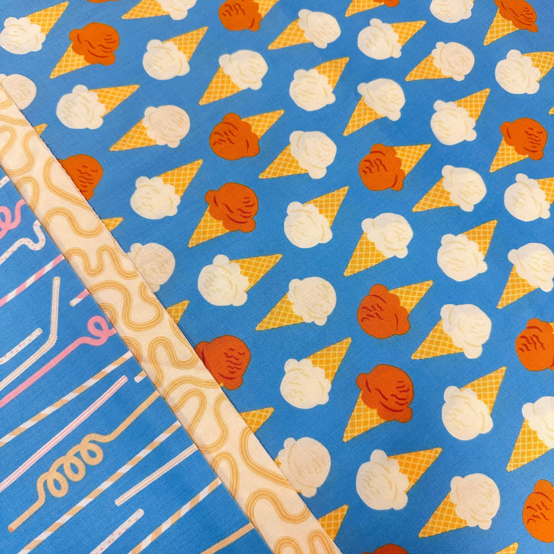 Pillowcase Kit: Ice Cream in Blue