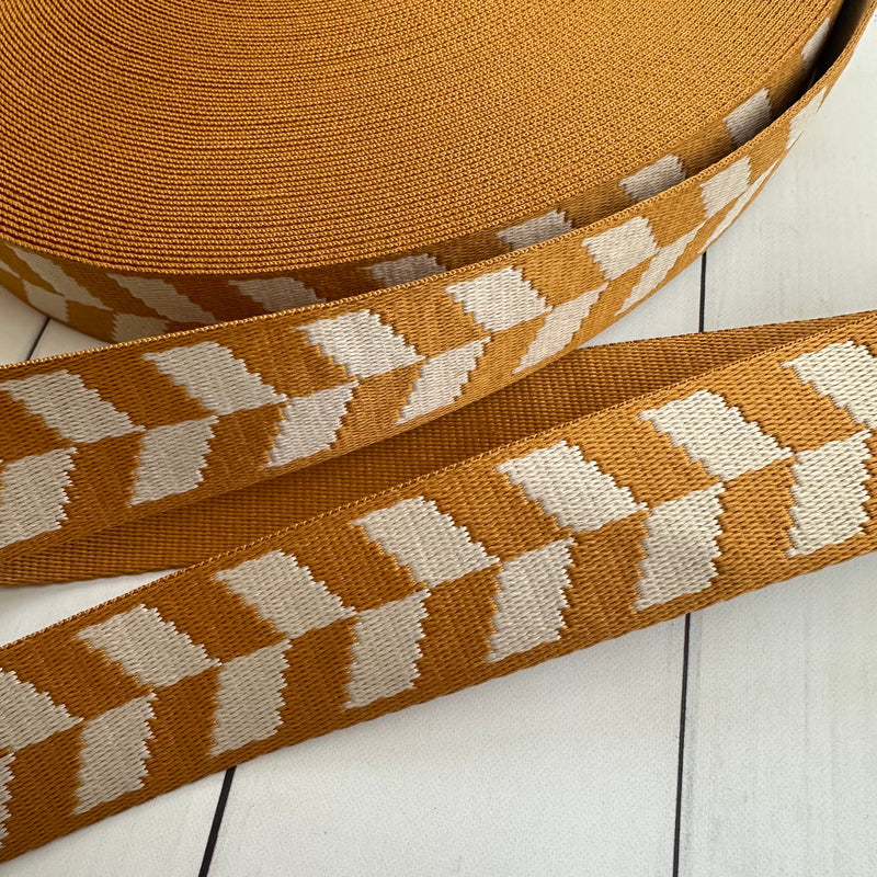 Braid Webbing: Golden and Off White