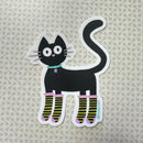 Vinyl Sticker: Cat in Socks