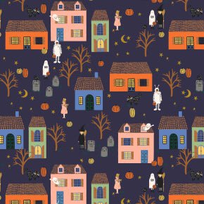 Rifle Halloween: Halloween Night in Navy Metallic