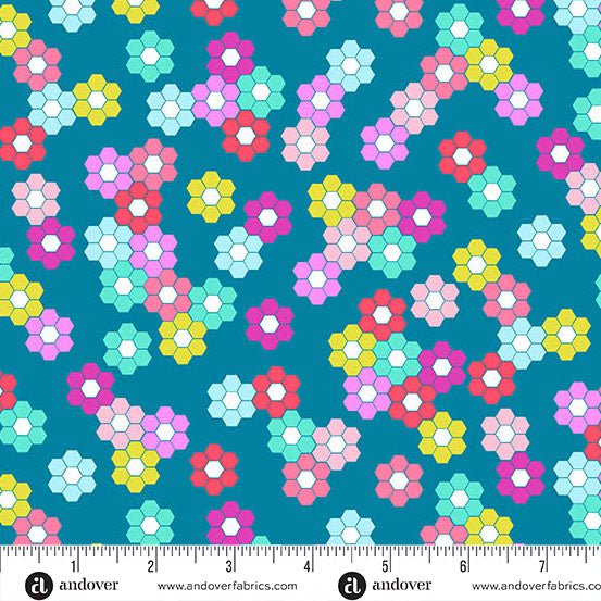 Color Pop: Hexie Garden in Reef