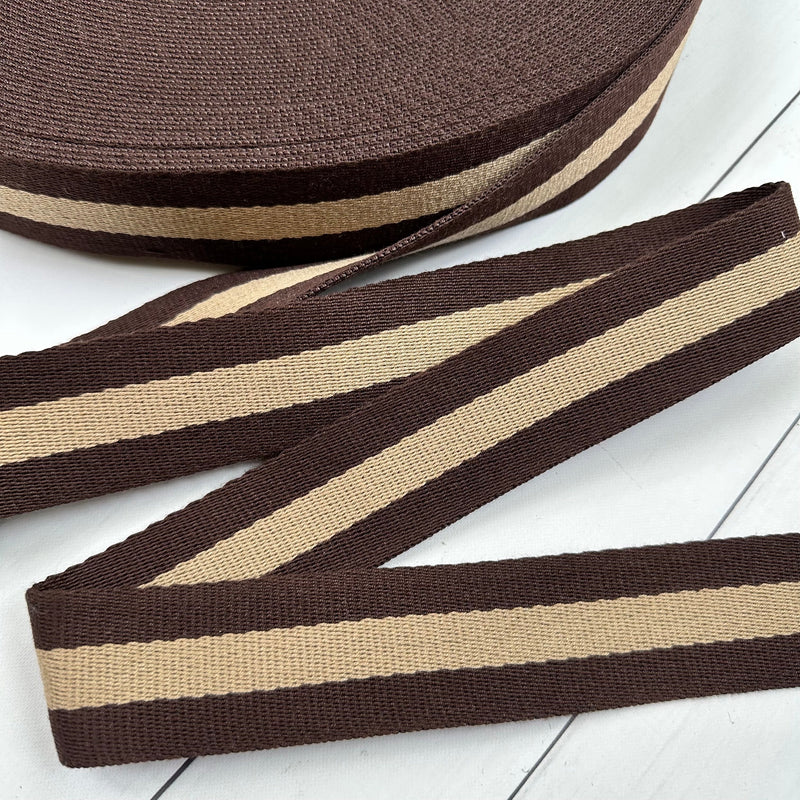 Stripe Webbing: Brown & Tan Webbing