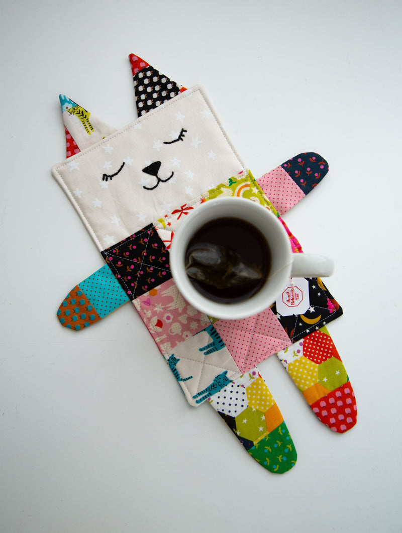 FREE Catnap Mug Rug Pattern