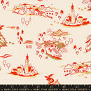 Fireglow: Mountain Town in Metallic Dark Ruby