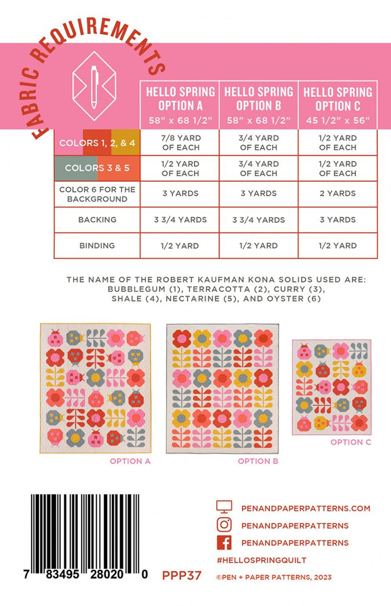 Hello Spring Quilt Pattern