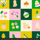 Merry Happy: Panel in Verdant 18" by 44"