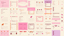 1 800 Calico: Panel in Pink