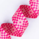 Webbing: Bitmapped in Neon Pink - 1 1/2" wide